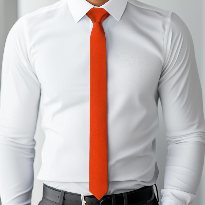 DR ANISON Skinny Tie Men Women 2" (5CM) Slim Necktie Solid Thin Ties Formal - Image 5